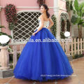 Hot sales elegant blue big ball gown design Berta wedding dress Sweetheart Blue Ball Gown Evening Gown